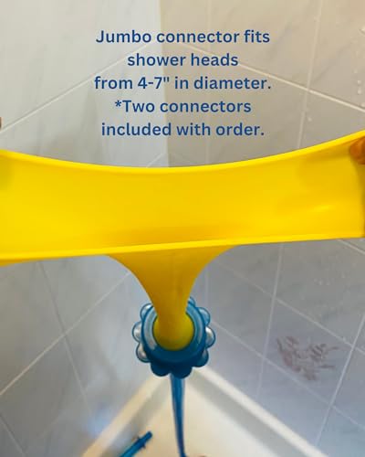 Rinseroo: 5 Foot Slip-on, Handheld Showerhead Attachment Hose for Sink and Shower. No Installation, Detachable Shower Head Sprayer. Fits Faucets Up To 6" Wide. Not For Tubs.