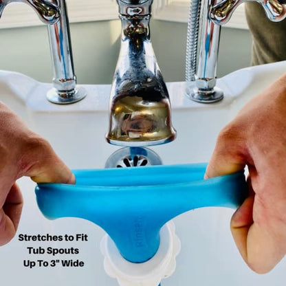 Rinseroo: 5 Foot Slip-on, Handheld Showerhead Attachment Hose for Sink and Shower. No Installation, Detachable Shower Head Sprayer. Fits Faucets Up To 6" Wide. Not For Tubs.