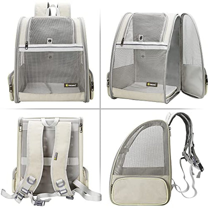 Texsens Innovative Traveler Bubble Backpack Pet Carriers for Cats and Dogs (Black)