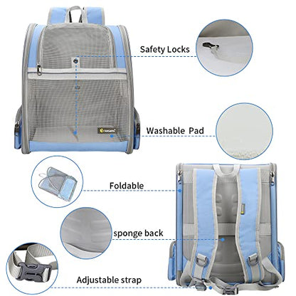 Texsens Innovative Traveler Bubble Backpack Pet Carriers for Cats and Dogs (Black)