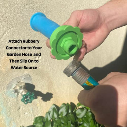 Rinseroo: 5 Foot Slip-on, Handheld Showerhead Attachment Hose for Sink and Shower. No Installation, Detachable Shower Head Sprayer. Fits Faucets Up To 6" Wide. Not For Tubs.