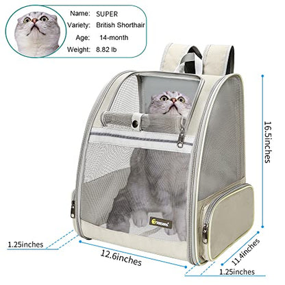 Texsens Innovative Traveler Bubble Backpack Pet Carriers for Cats and Dogs (Black)