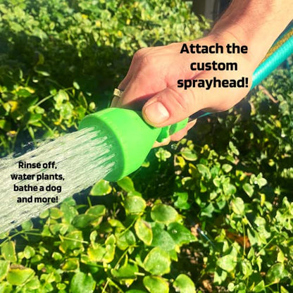 Rinseroo: 5 Foot Slip-on, Handheld Showerhead Attachment Hose for Sink and Shower. No Installation, Detachable Shower Head Sprayer. Fits Faucets Up To 6" Wide. Not For Tubs.