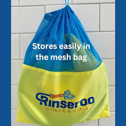 Rinseroo: 5 Foot Slip-on, Handheld Showerhead Attachment Hose for Sink and Shower. No Installation, Detachable Shower Head Sprayer. Fits Faucets Up To 6" Wide. Not For Tubs.