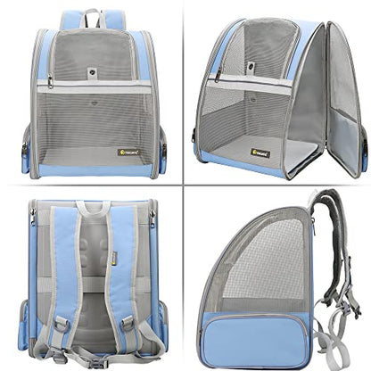 Texsens Innovative Traveler Bubble Backpack Pet Carriers for Cats and Dogs (Black)