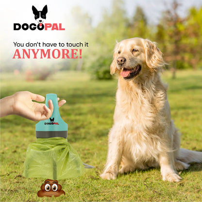 DOGOPAL 360 Pooper Scooper – Dog Pooper Scooper with Built-in Poop Bag Dispenser – Portable and Lightweight – Claw Poop Scooper for Dogs – Poop Picker Upper Tool for Small, Medium and Large Dogs