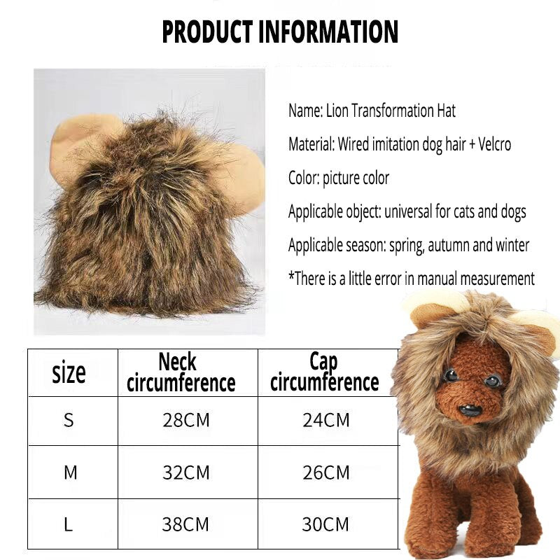 Pet simulation lion mane